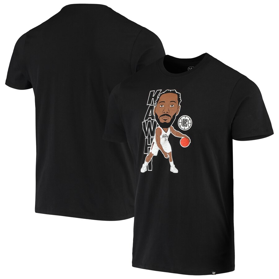 Men 2020 NBA #47 Kawhi Leonard LA Clippers Black Bobblehead Player TShirt